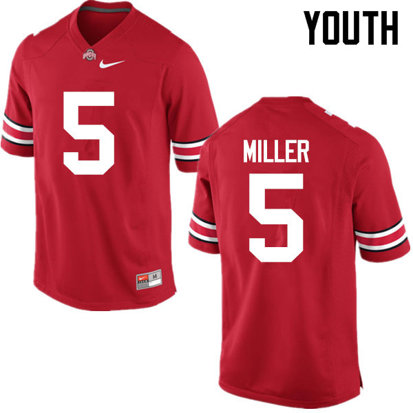 Ohio State Buckeyes Braxton Miller Youth #5 Red Game Stitched College Football Jersey